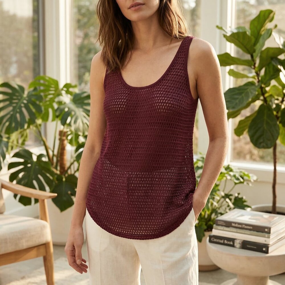 *Old Navy Sheer Chiffon Tank Top – Purple – Women Size XS